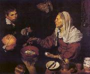 VELAZQUEZ, Diego Rodriguez de Silva y Old Woman Poaching Eggs et china oil painting reproduction